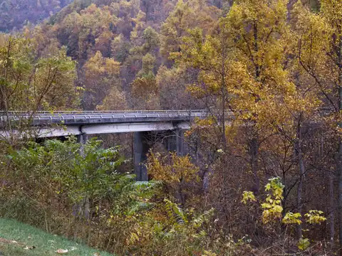 Autumn color along the Blue Ridge Parkway in North Carolina